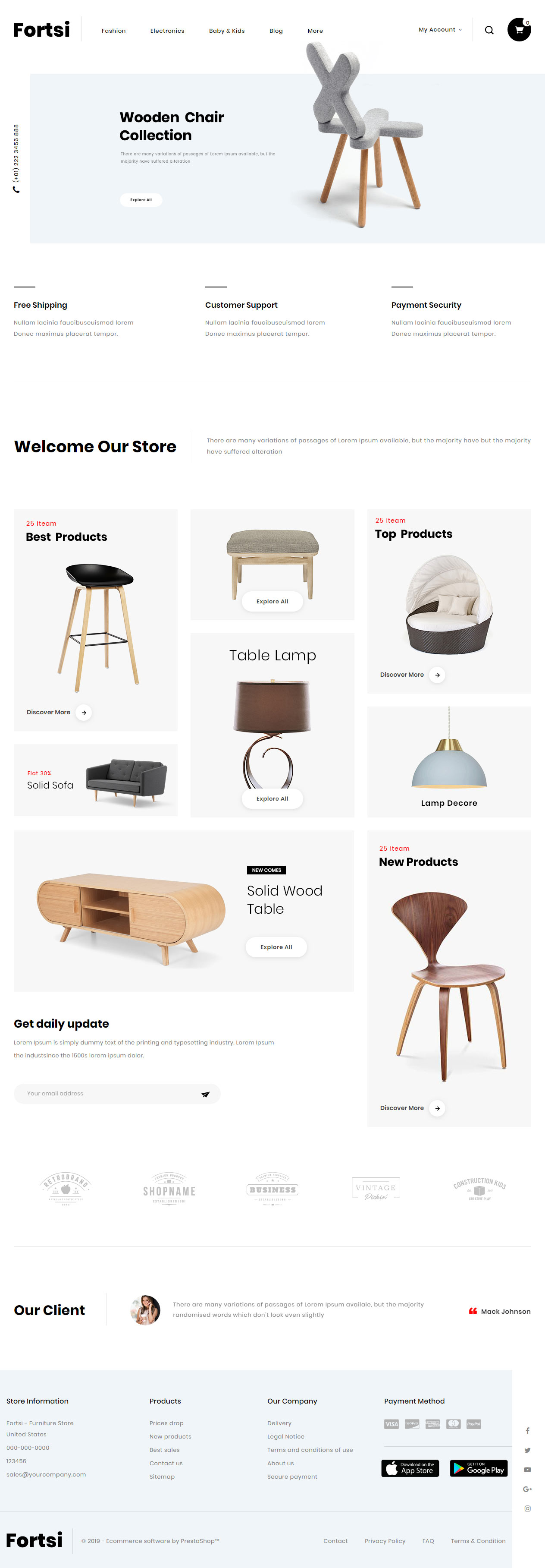 Fortsi Furniture Prestashop Themes