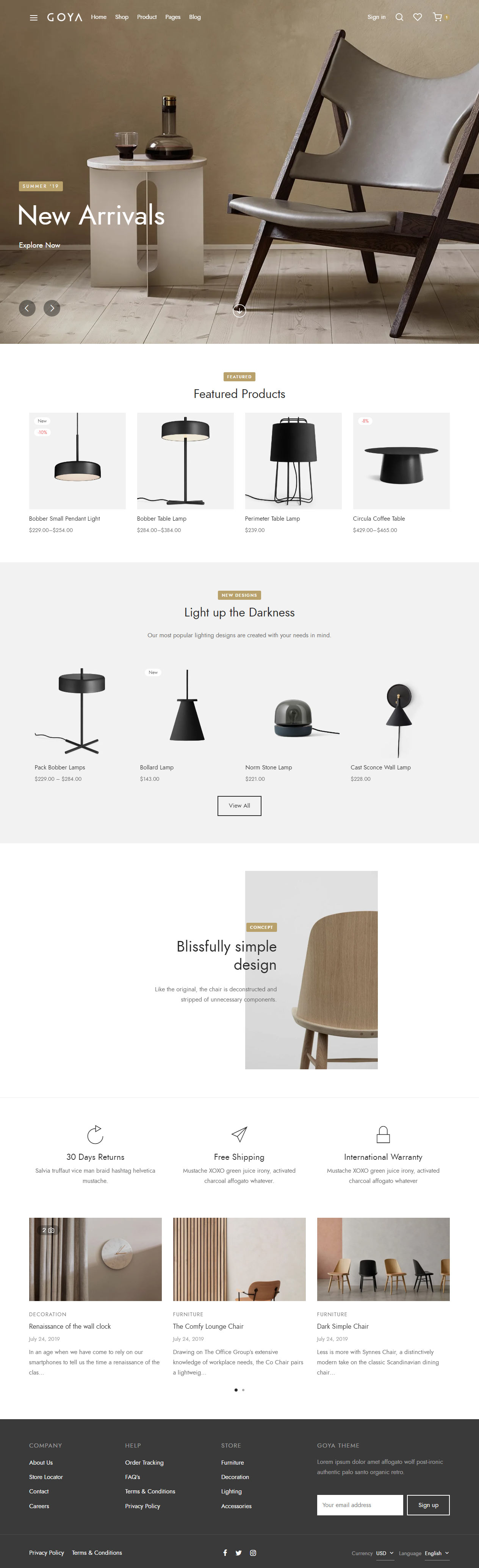 Goya WordPress Furniture Store Themes