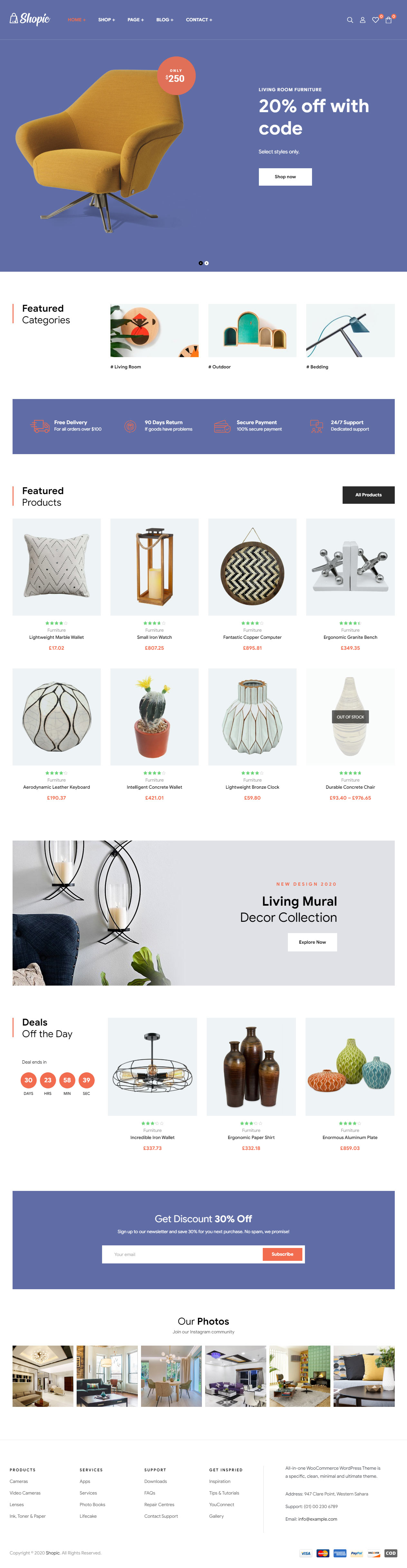 Shopic WordPress Furniture Store Themes