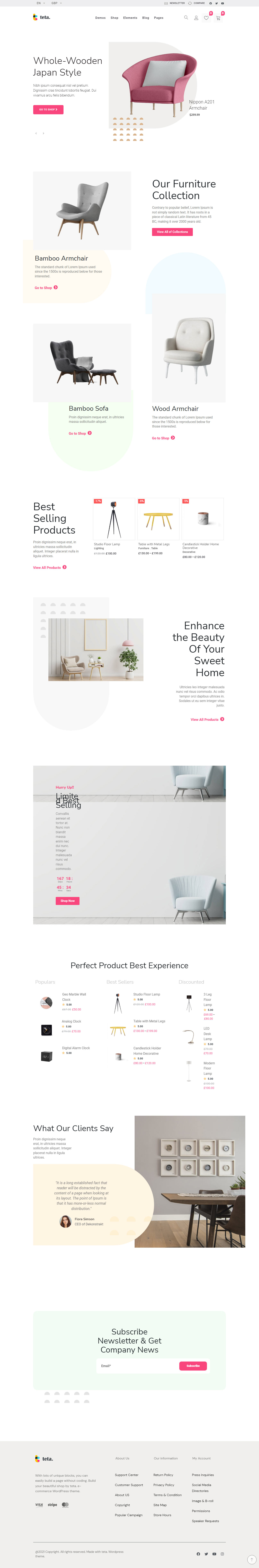 Teta Interior Design WordPress Themes