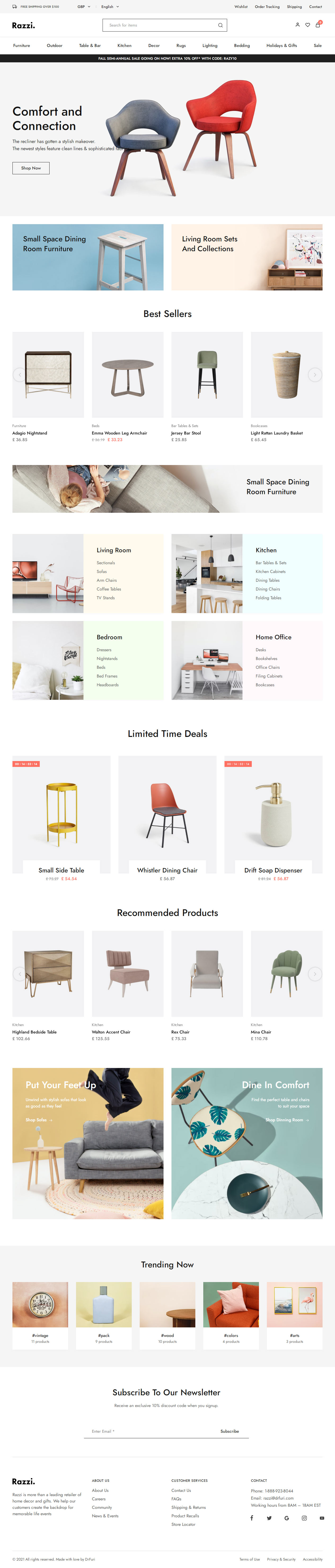 Razzi Interior Design WordPress Themes