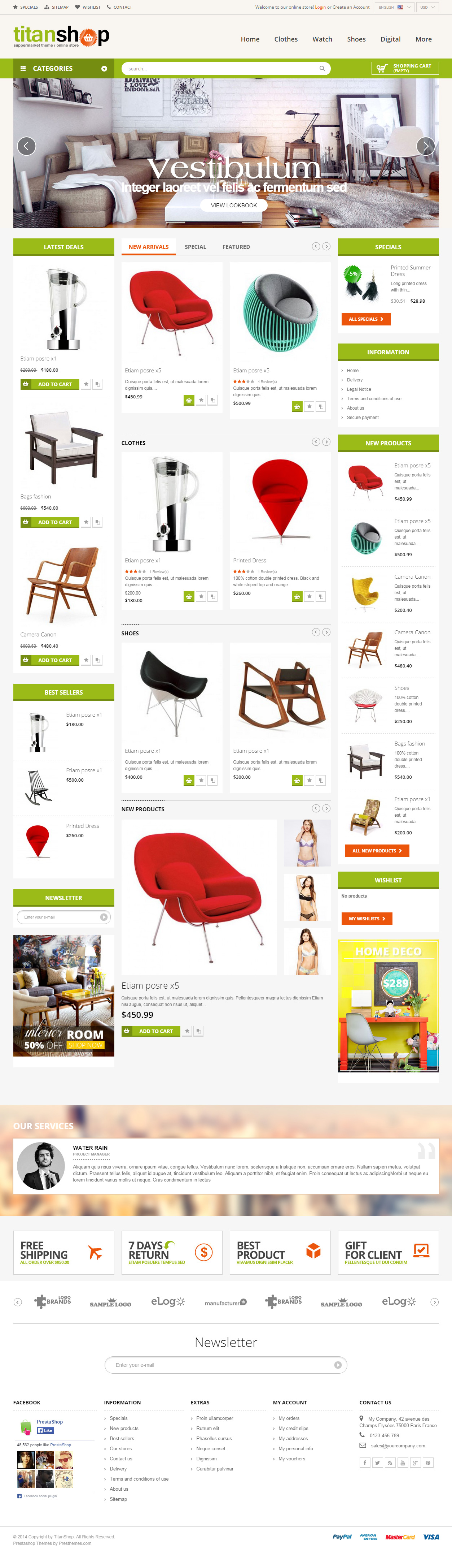 TitanShop Furniture Prestashop Themes