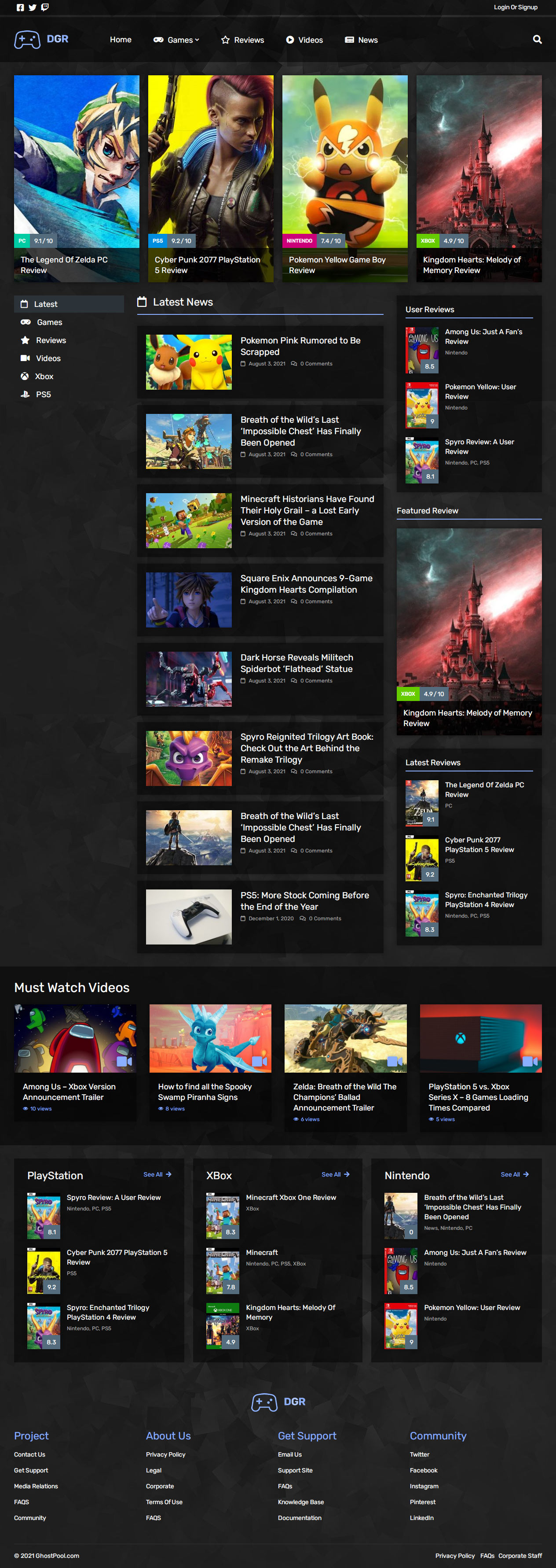 Magzine WordPress Gaming Theme