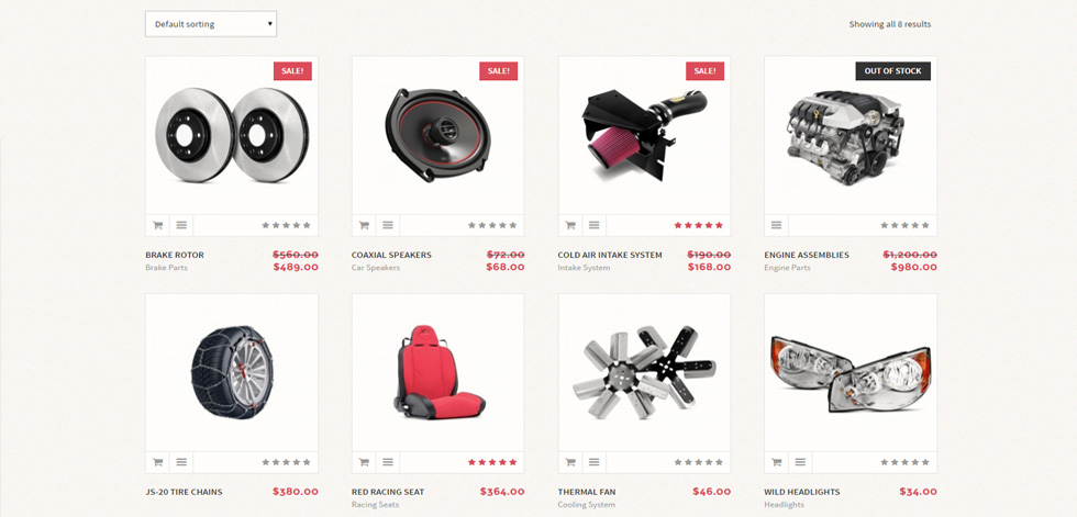 Shop page