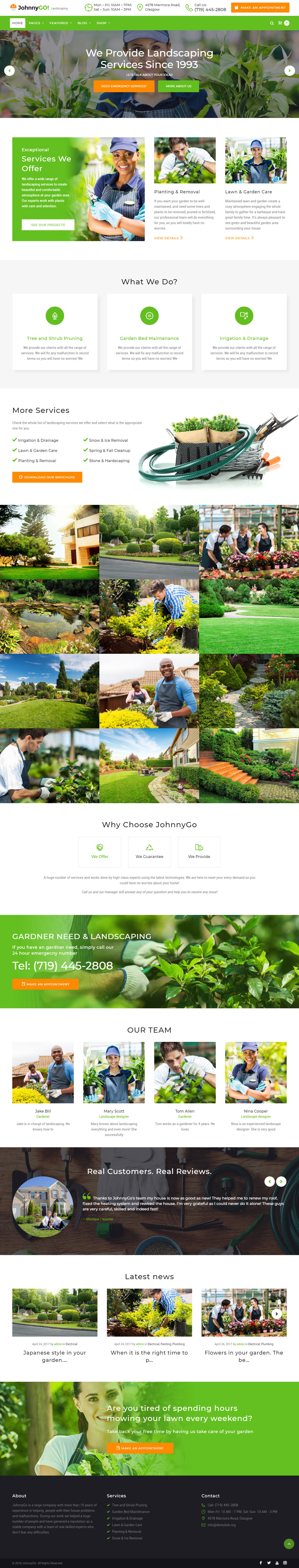 JohnnyGo WordPress Garden Theme
