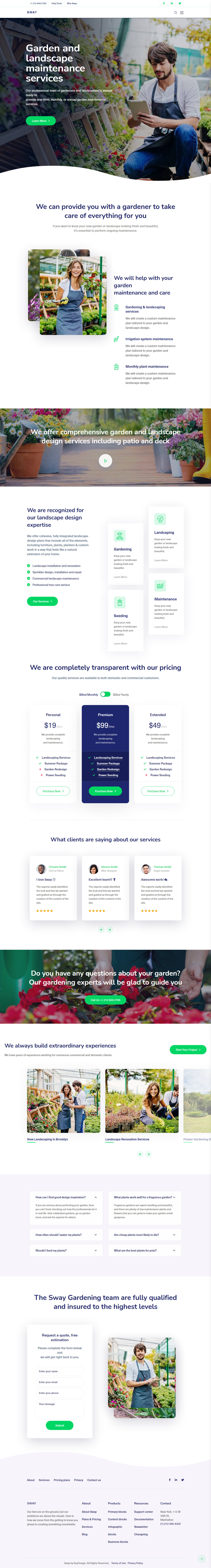 Sway WordPress Garden Theme