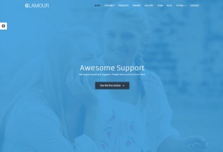 Glamour – Premium Responsive Corporate One Page HTML5 Template