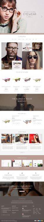 Best Responsive OpenCart Glasses Store Templates 2015
