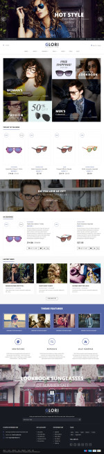 Best Responsive Glasses Store Prestashop Themes in 2015