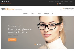 Glassini – Premium Responsive Glasses Magento Theme