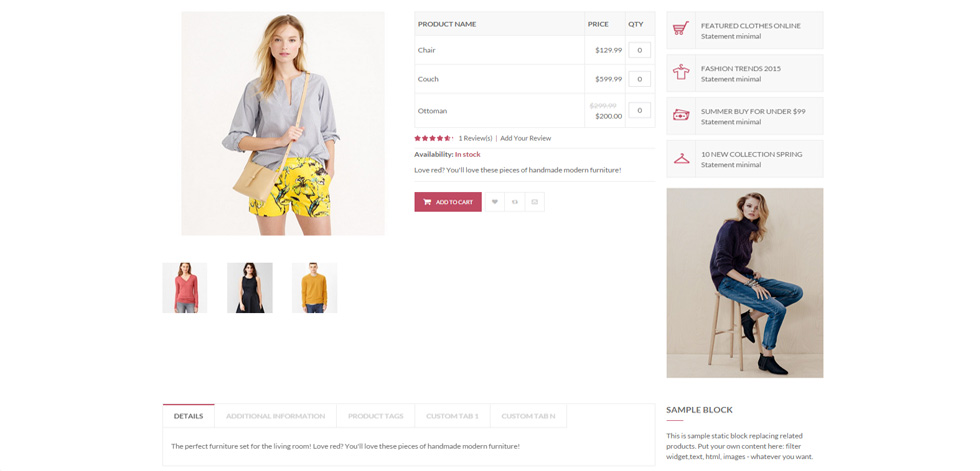 Product page