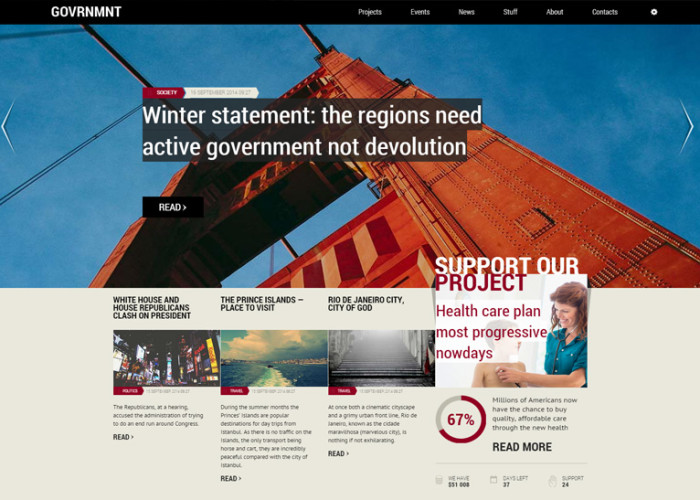Government – Premium Responsive Political HTML5 Template