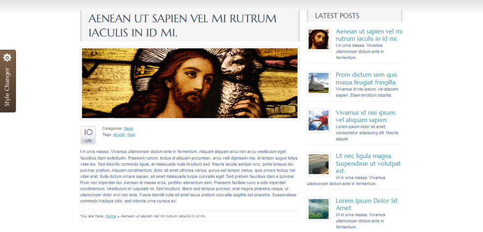 Blog post page
