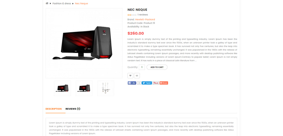 Product page