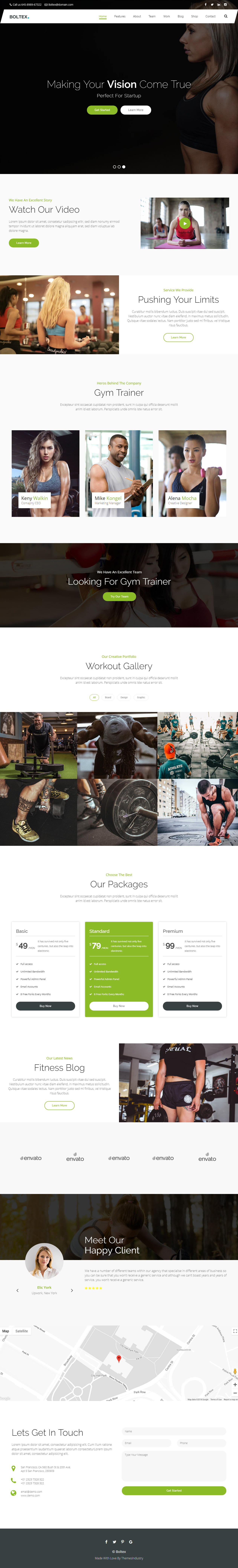Boltex HTML5 Gym and Fitness Template