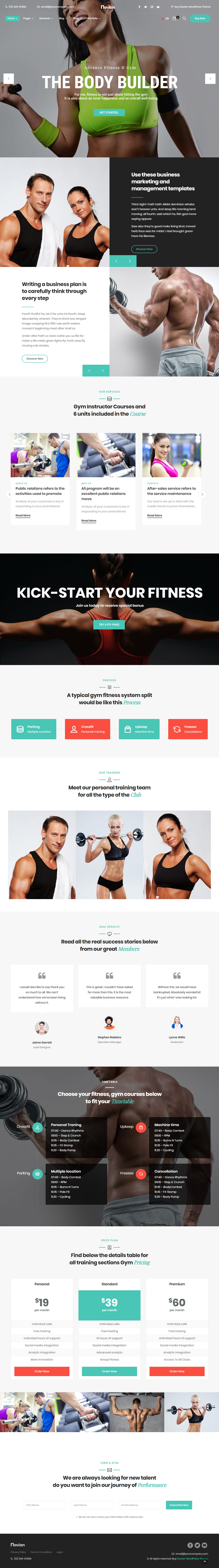 Navian WordPress Fitness and Gym Themes