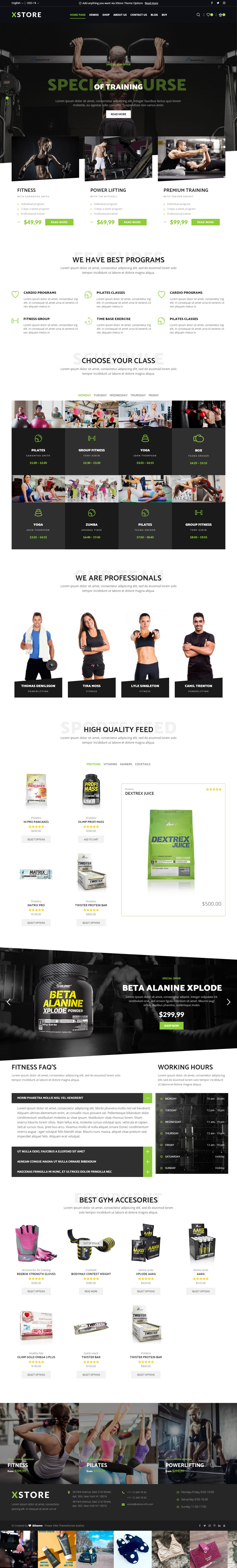 XStore WordPress Fitness and Gym Themes