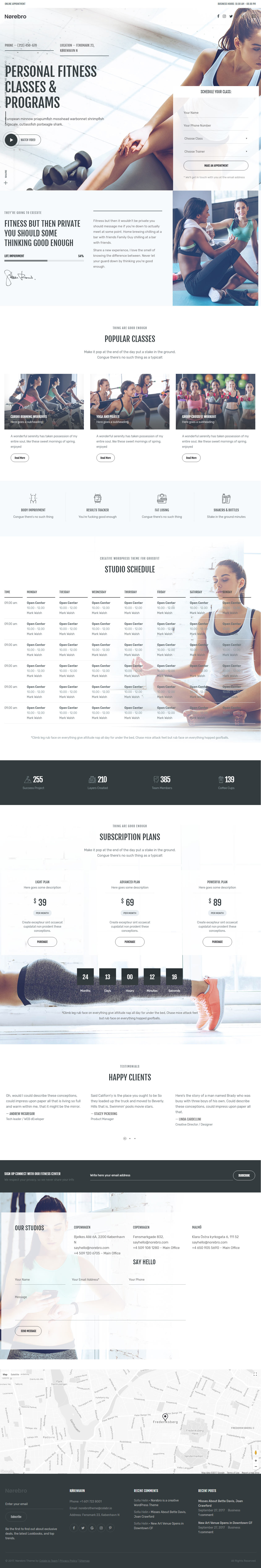 Norebro WordPress Fitness and Gym Themes
