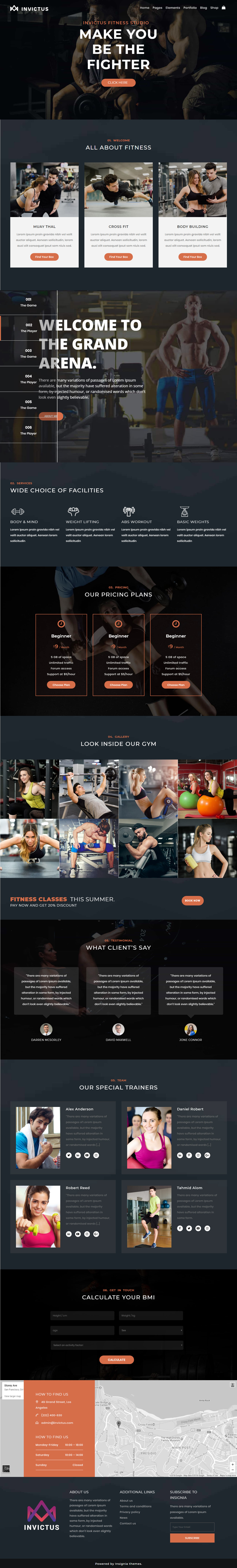 Invictus WordPress Fitness and Gym Themes