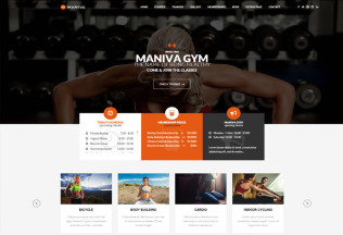 Maniva – Premium Responsive Gym Fitness Yoga WordPress Theme