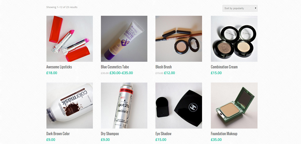 Shop page