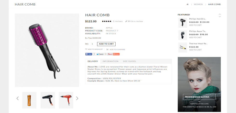 Product page