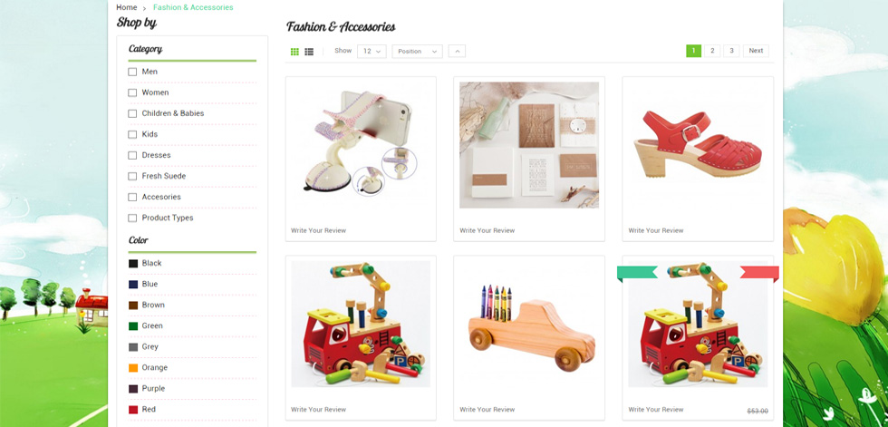 Category page