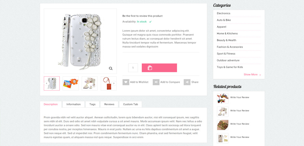 Product page