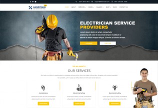 Handyman – Premium Responsive Electrician, Repair, Barber WordPress Theme