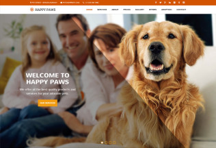 Happy Paws – Premium Responisve Pet One Page HTML5 Template