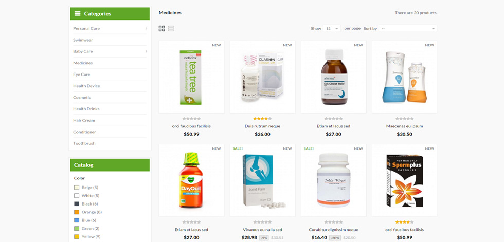 Category page