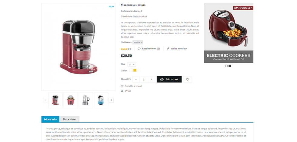 Product page