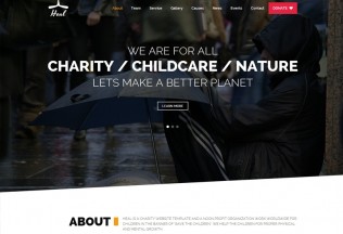 Heal – Premium Responsive One Page Charity HTML5 Template