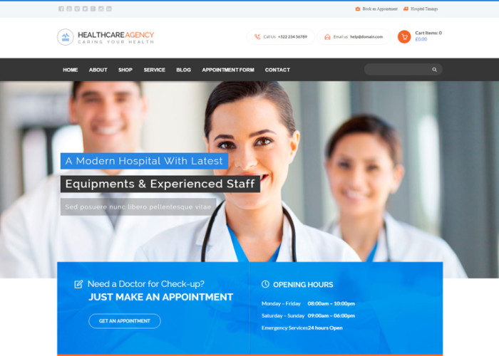 Healthcare Agency – Premium Responsive Health & Medical WordPress Theme