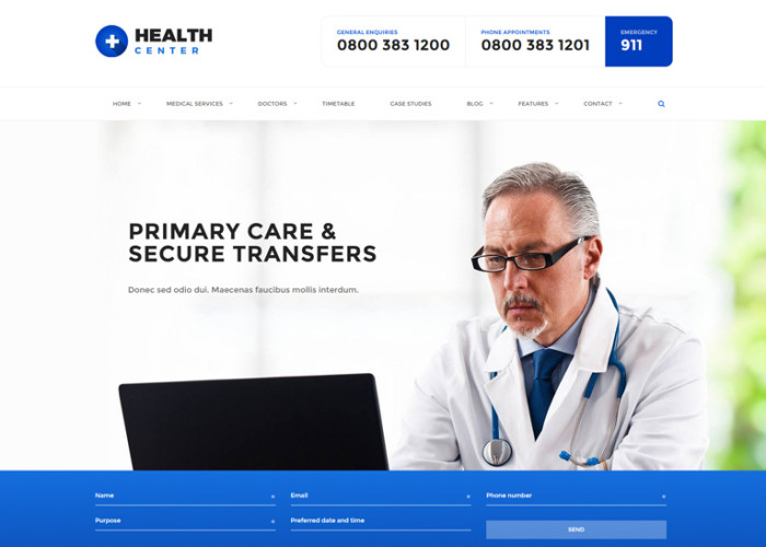 HealthCenter – Premium Responsive Medical WordPress Theme