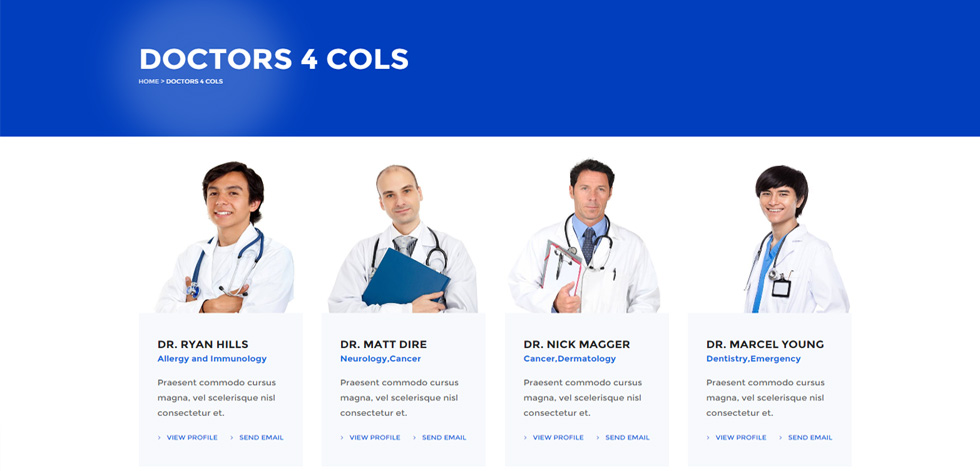 Doctors page