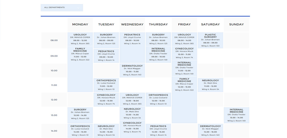 Timetable