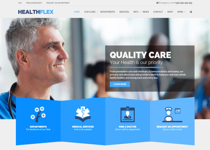 HEALTHFLEX – Premium Responsive Medical & Health WordPress Theme