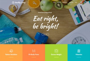 Healthy Living – Premium Responsive Nutrition, Weight Loss & Wellness WordPress Theme