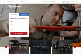 Helpmate – Premium Responsive 6 in 1 Maintenance Drupal Theme