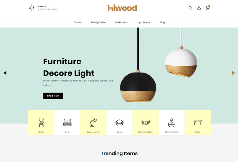 Hiwood Premium Responsive Furniture Prestashop Theme
