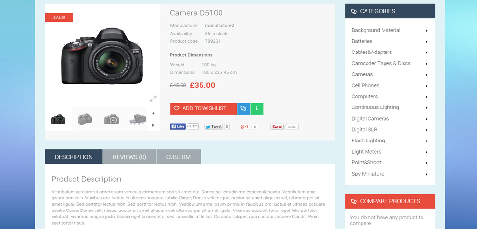 Product page