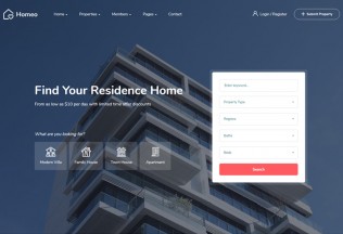 Homeo – Premium Responsive Real Estate WordPress Theme