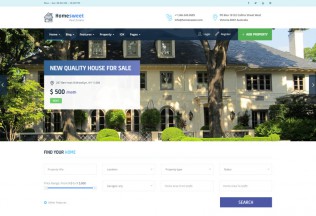 HomeSweet – Premium Responsive Real Estate WordPress Theme