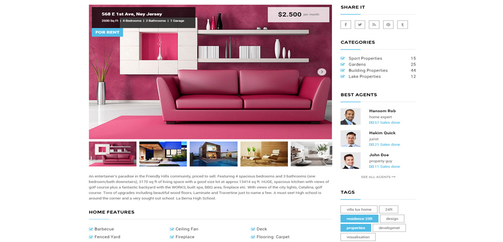 Property detail page