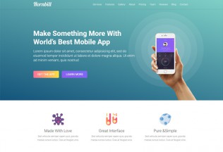 Hornbill – Premium Responsive App Landing Page HTML5 Template