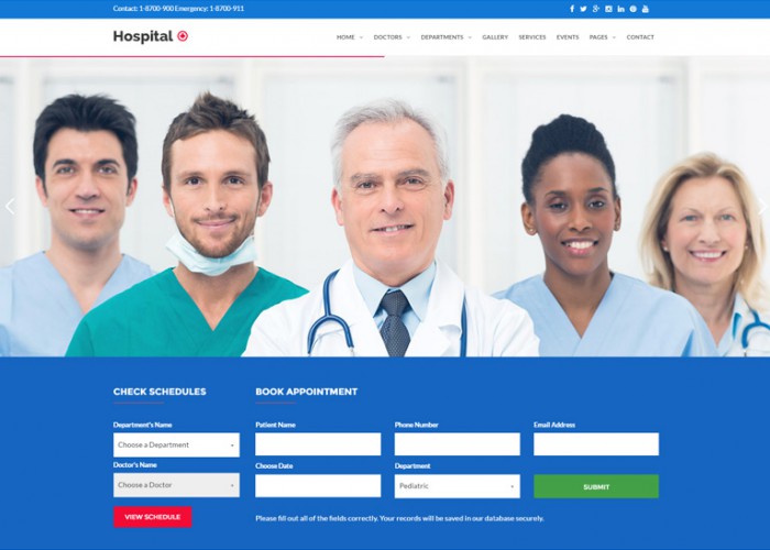 Hospital+ – Premium Responsive Medical Doctor WordPress Theme