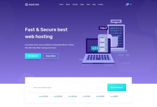 Hostar – Premium Responsive Web Hosting WordPress Theme