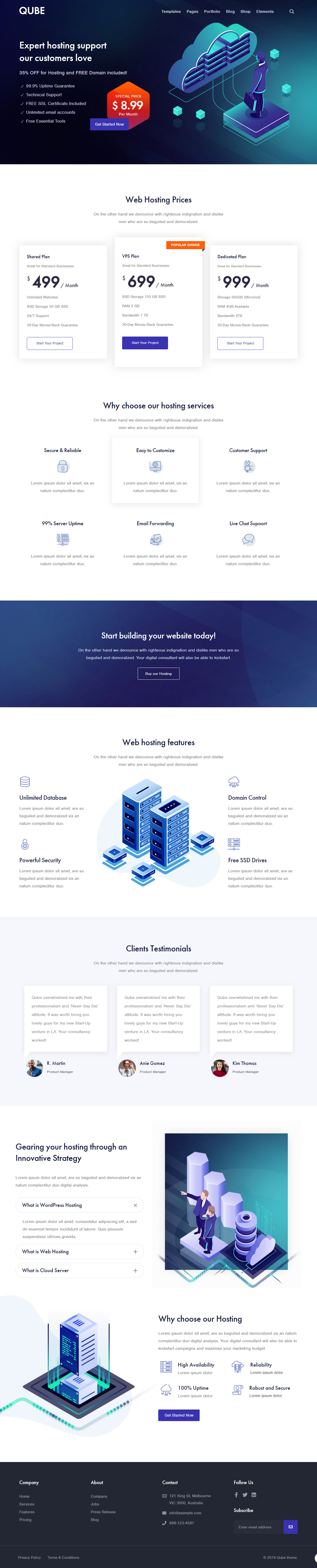 Cube WordPress Hosting Themes Premium