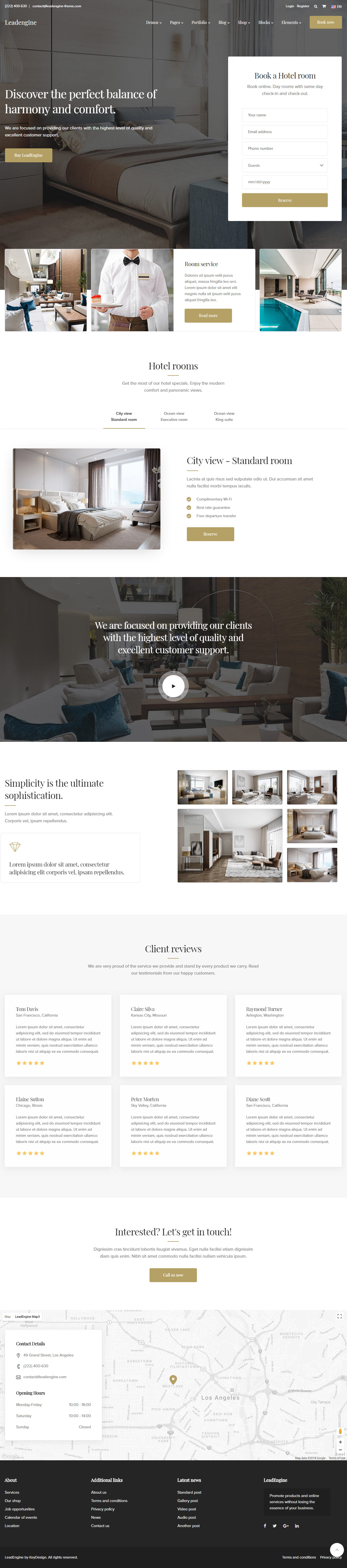 LeadEngine Hotel WordPress Themes